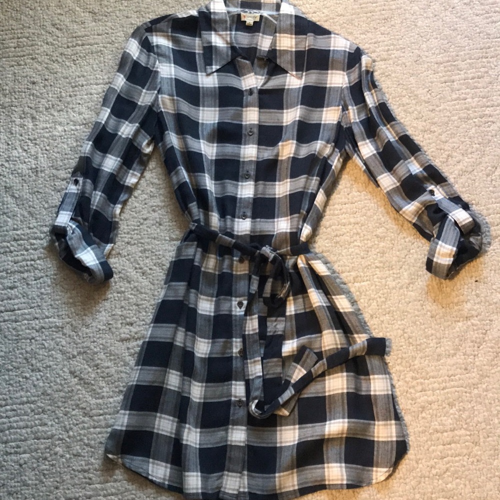 Women’s plaid shirt dress